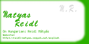matyas reidl business card
