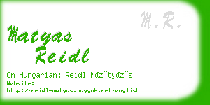 matyas reidl business card